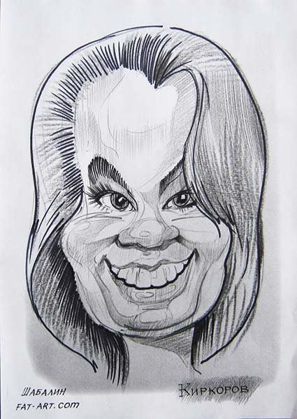 шарж по фото Киркорова от шаржиста Мишеля, Михаила Шабалина Минск