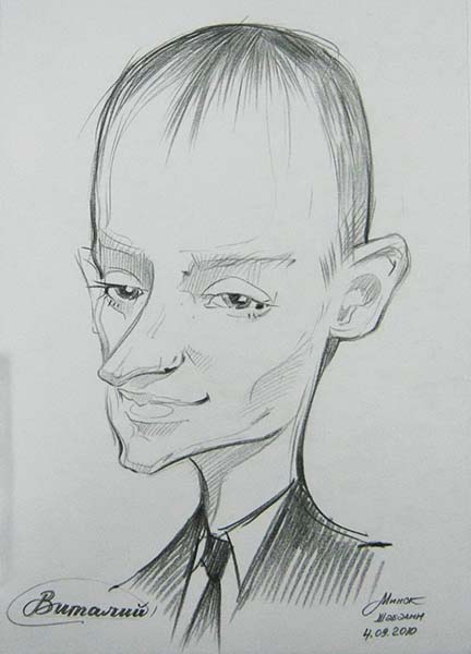 шарж по фото Виталия от шаржиста Мишеля, Михаила Шабалина Минск